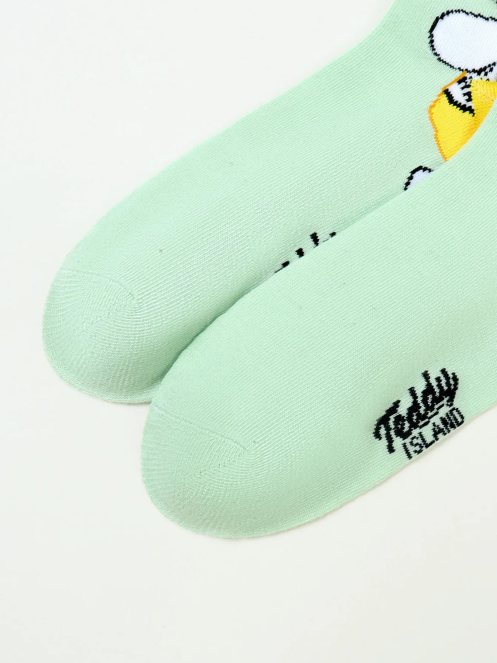 Cute Teddy Bear Print Crew Socks for Women