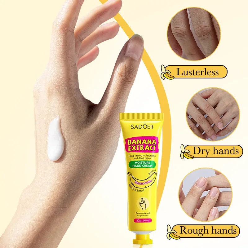 Banana Moisturizing Hand Cream Trio for Soft Dry Skin