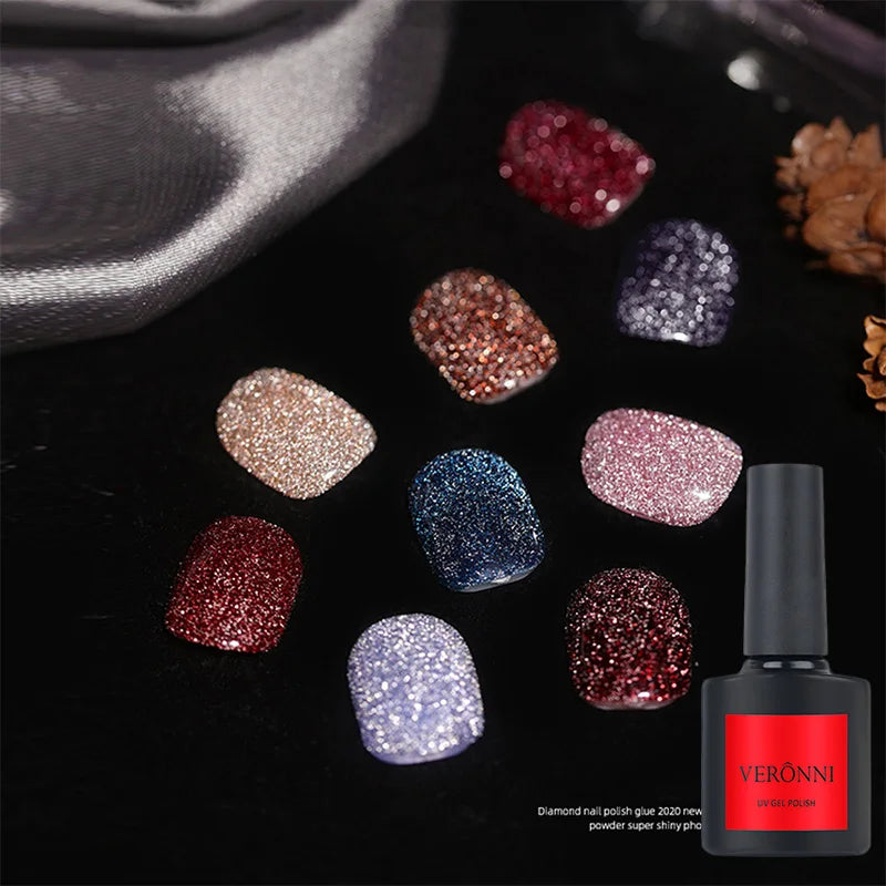 Reflective Glitter UV Gel Nail Polish for Manicure