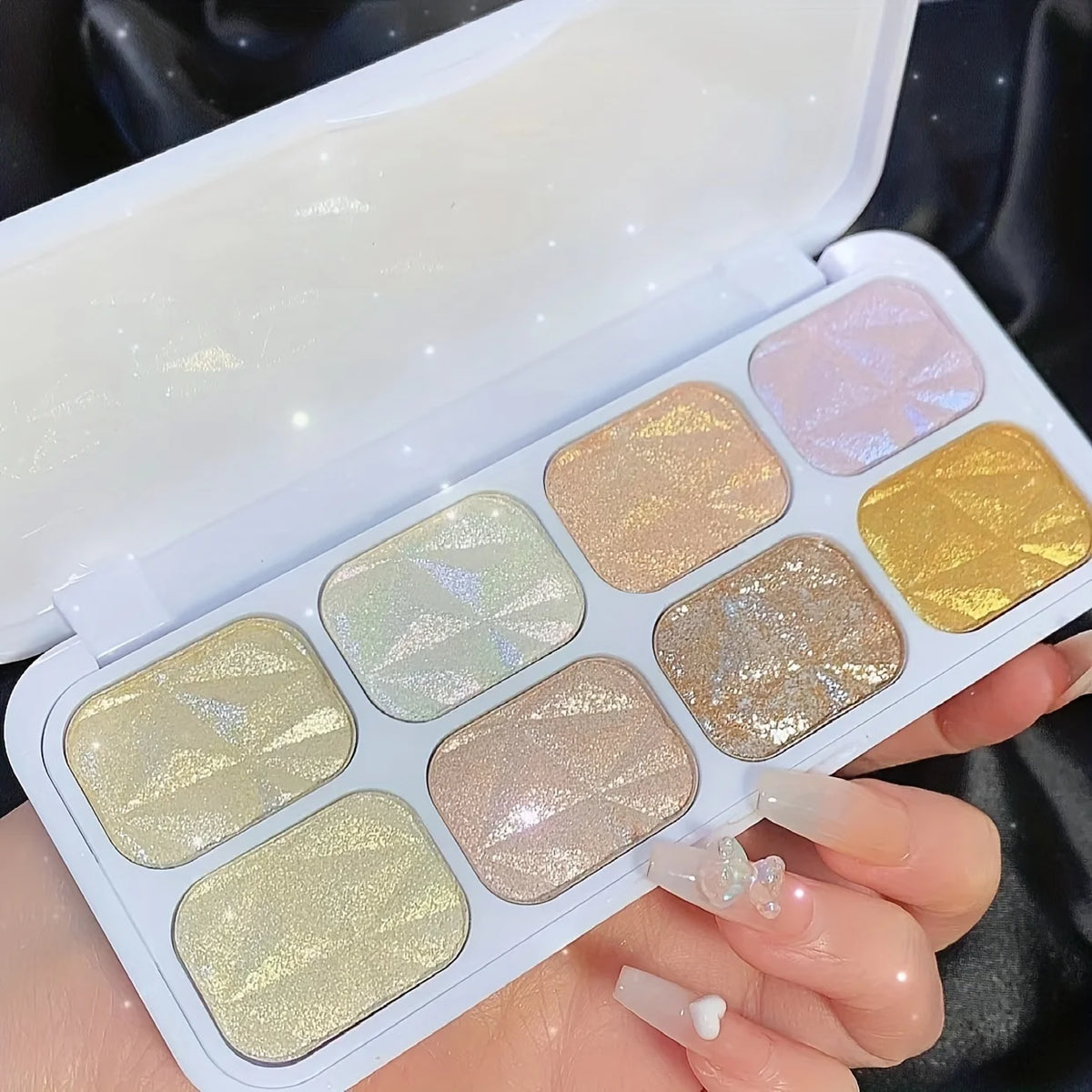 8-Color Shimmer Highlighter and Eyeshadow Palette