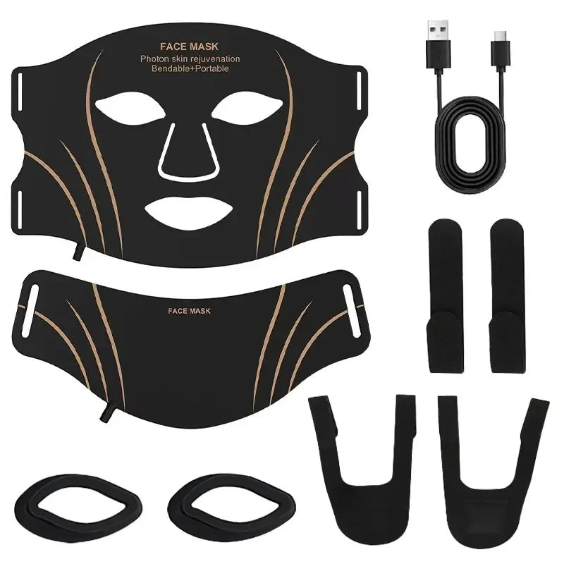 7-Color LED Light Therapy Face and Neck Mask - 17