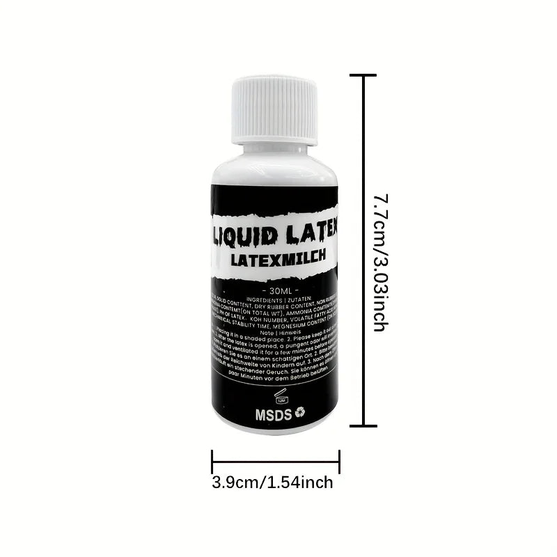 Liquid Latex for SFX Makeup and Halloween Special Effects