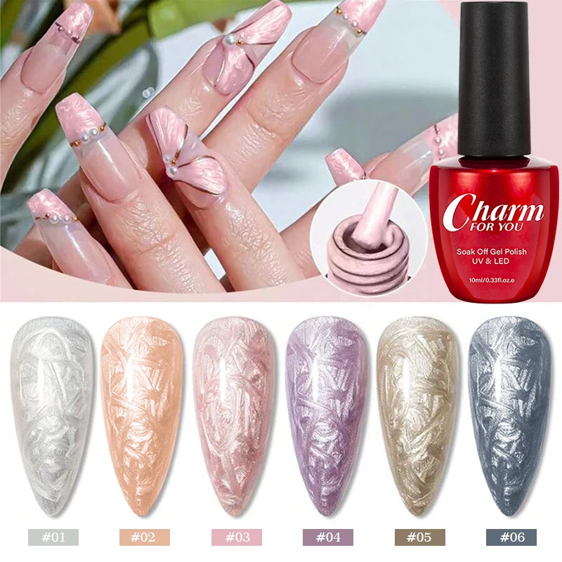 Pearl Shell Thread Gel Nail Polish for UV and LED Lamps