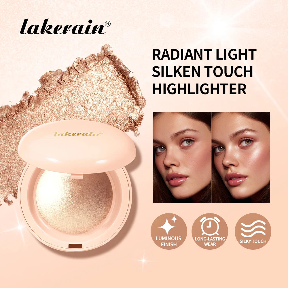 Silken Touch Baked Highlighter Powder for Radiant Glow