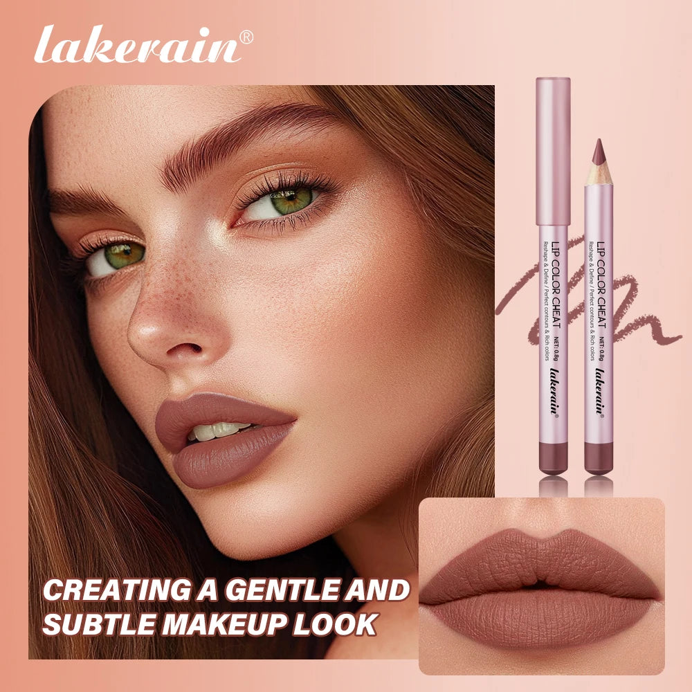 Waterproof Matte Lip Liner Pencil Set - 6