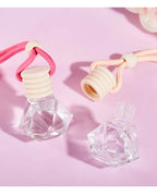 Pink Hanging Car Air Freshener Perfume Bottle