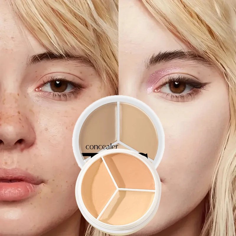 Three-Color Face Concealer Palette