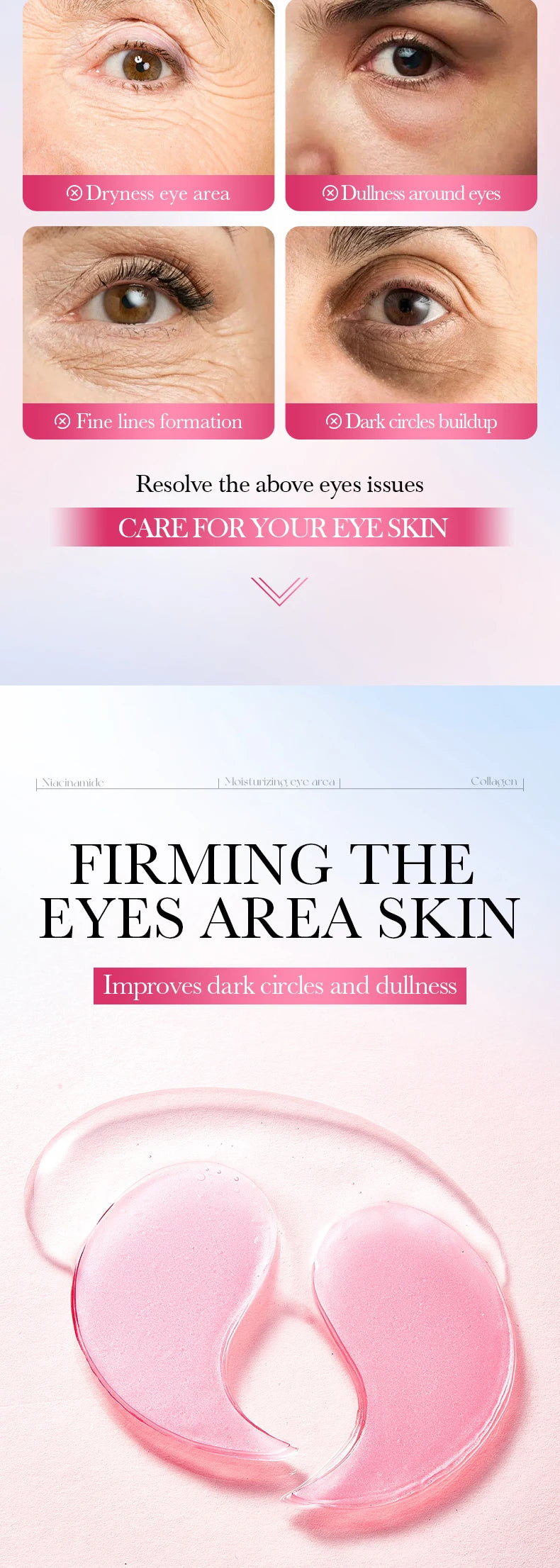 Niacinamide Collagen Eye Mask for Dark Circles and Puffiness