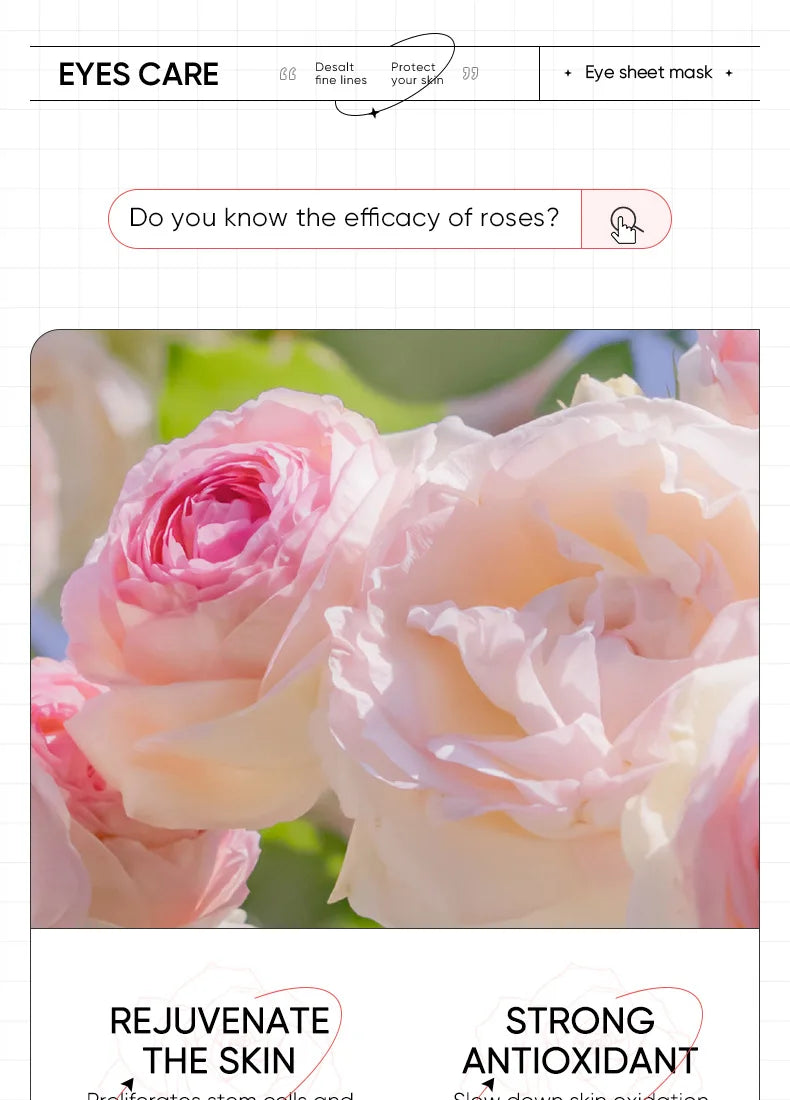 Rose Collagen Hydrating Eye Mask Patches - 15