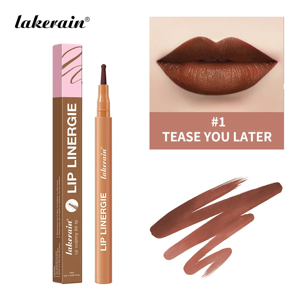 Waterproof Felt-Tip Lip Liner Stain for Sculpted Lips