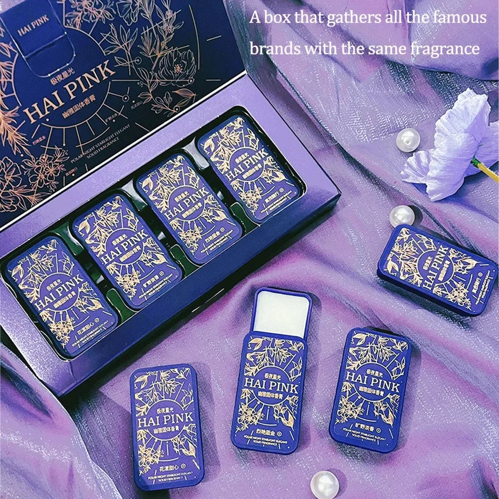 4-Piece Portable Solid Perfume Fragrance Gift Set
