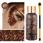 Face and Body Glitter Makeup Set with Application Brush