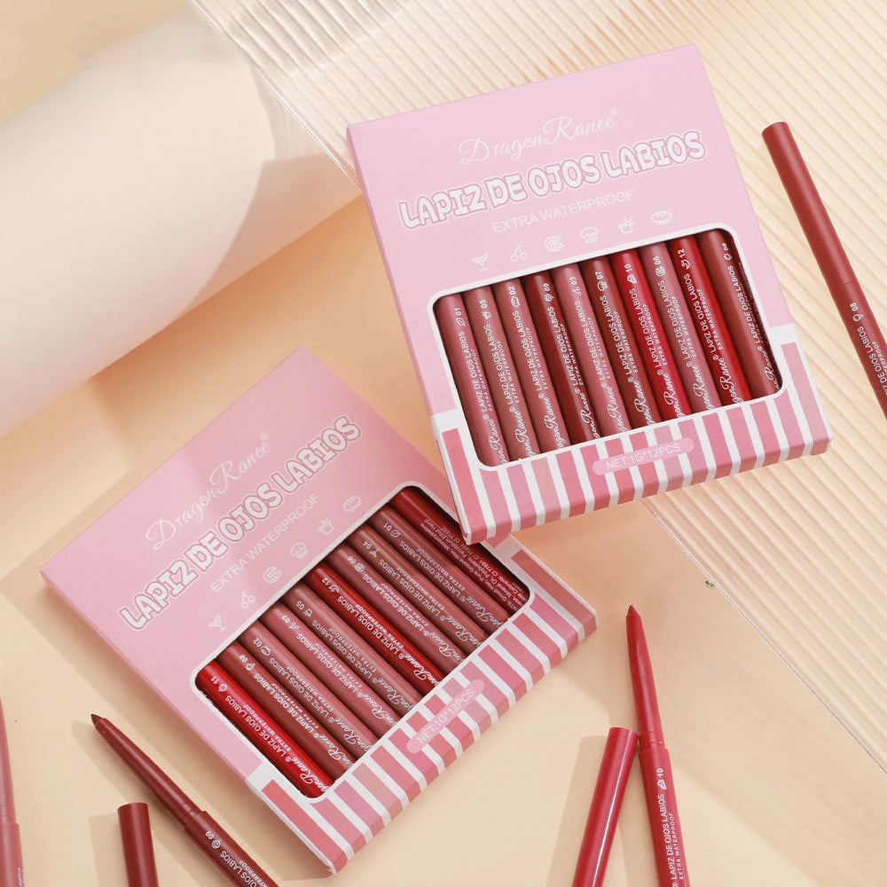 Waterproof Matte Lip Liner Pencil Set