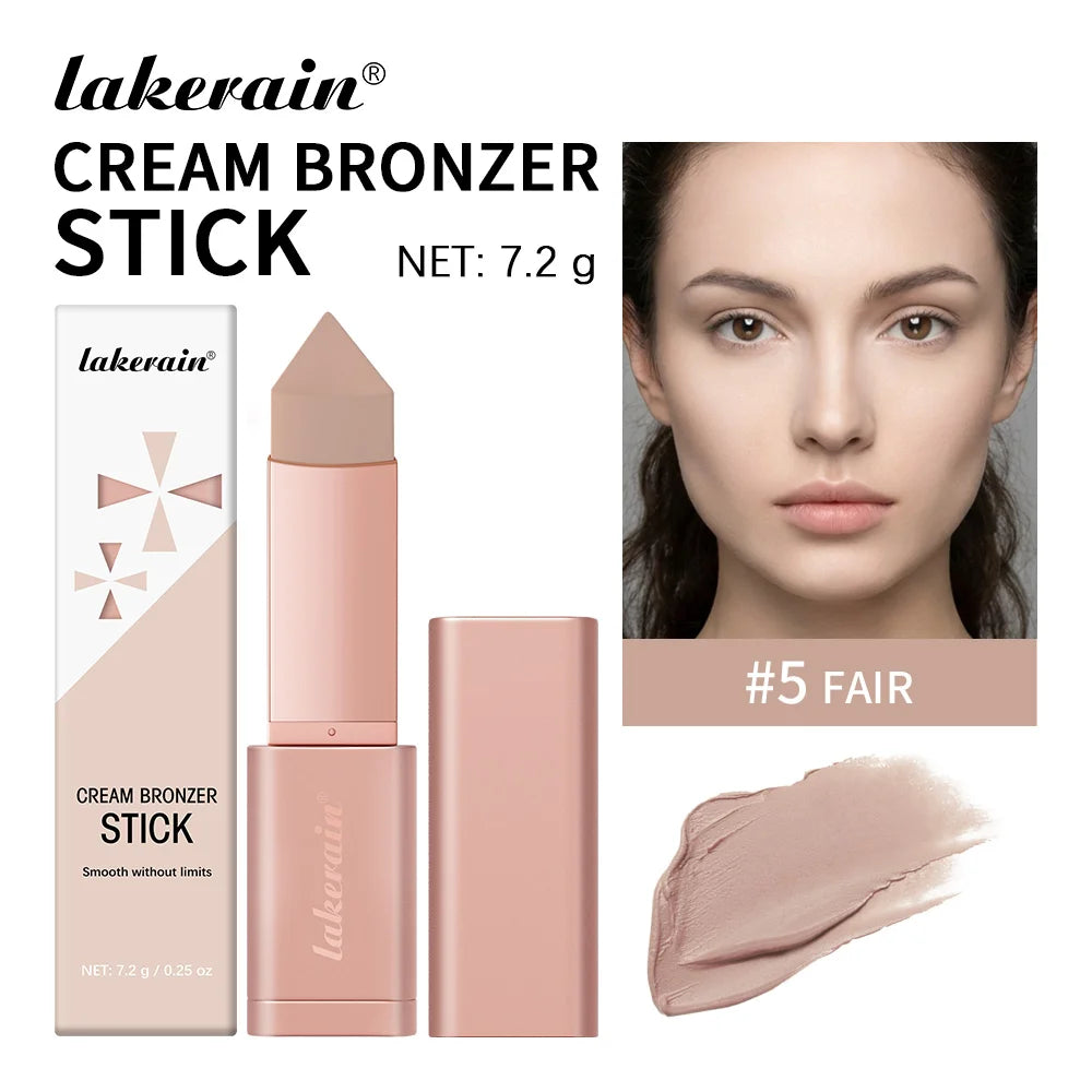 Cream Bronzer and Contour Stick for Sculpted Face Makeup