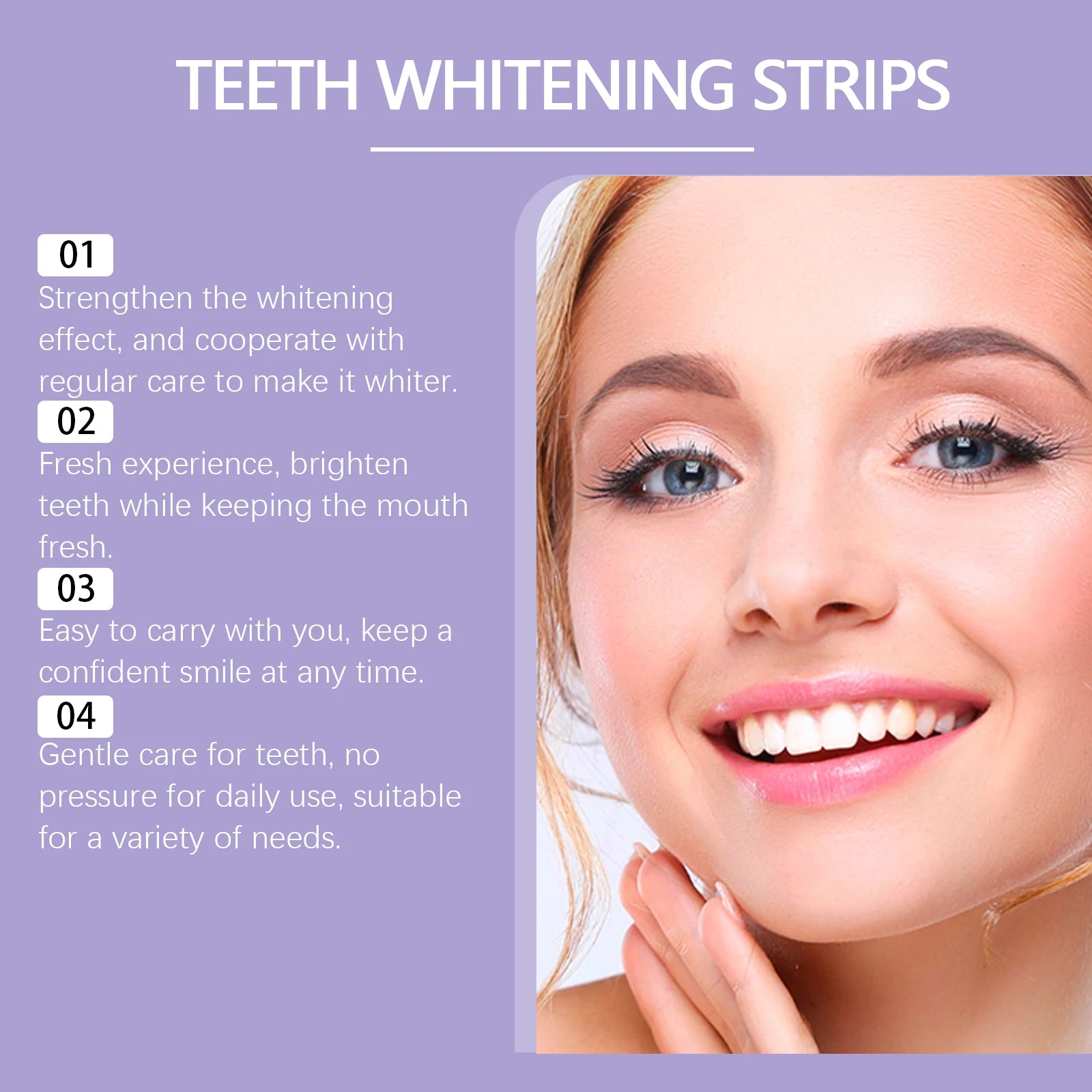 Peroxide-Free Teeth Whitening Strips - 10