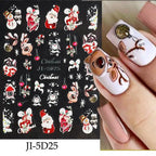 5D Embossed Christmas Nail Art Stickers