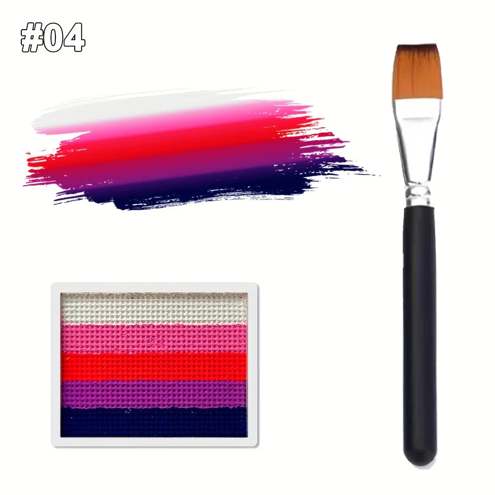 Rainbow Striped Face and Body Paint Palette