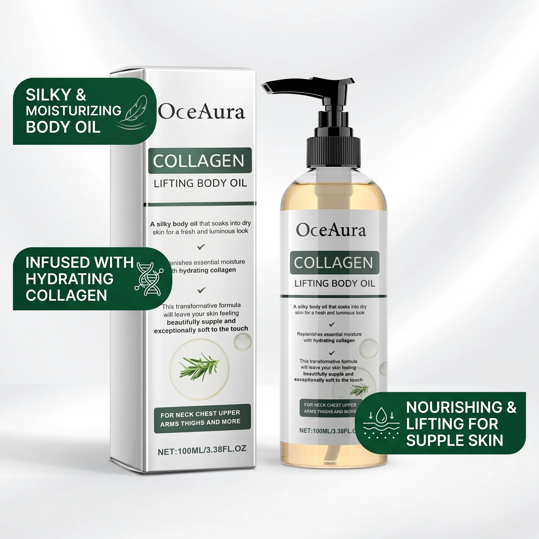 Collagen Firming Body Oil for Skin Tightening and Hydration - 4