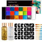 20-Color Professional Face and Body Paint Palette for Parties