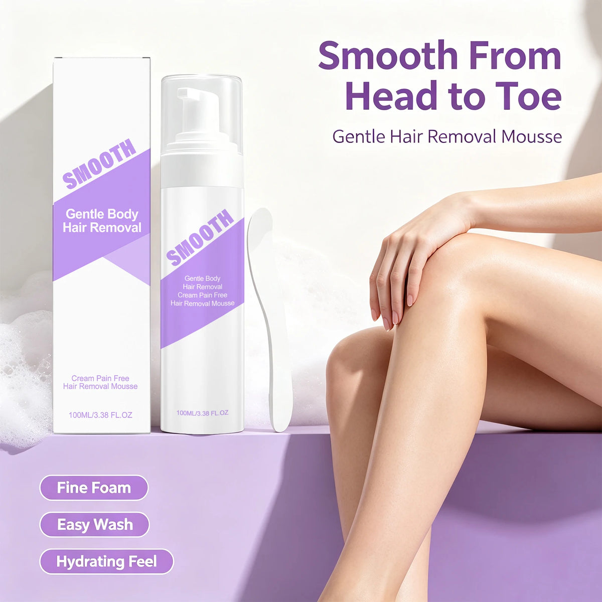 Painless Hair Removal Foam Mousse for Smooth Skin