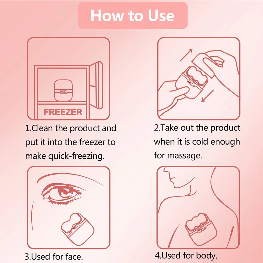 Dual-Action Facial Ice Roller for Puffiness and Skin Cooling