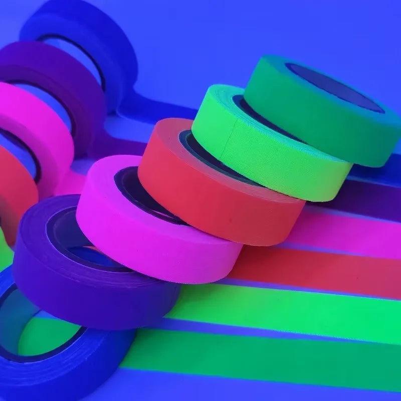 Neon Fluorescent UV Blacklight Reactive Party Tape