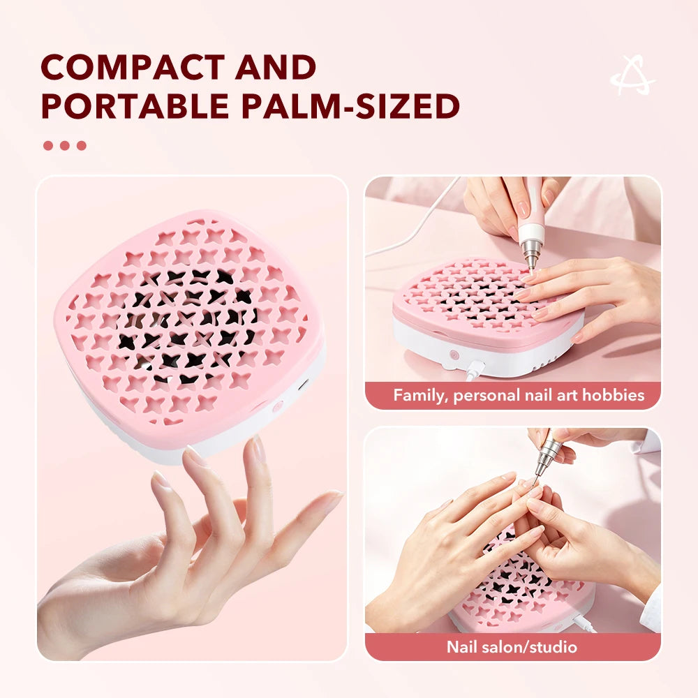Compact Portable Nail Dust Collector for Manicures