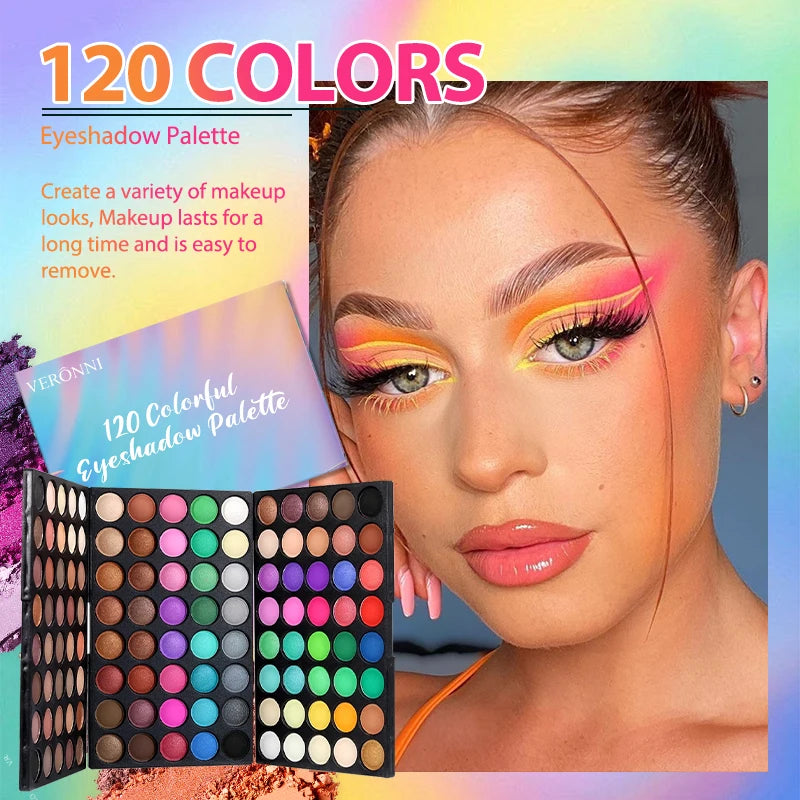 120-Color Professional Eyeshadow Palette for Every Look