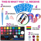 All-in-One Professional Face and Body Painting Makeup Kit