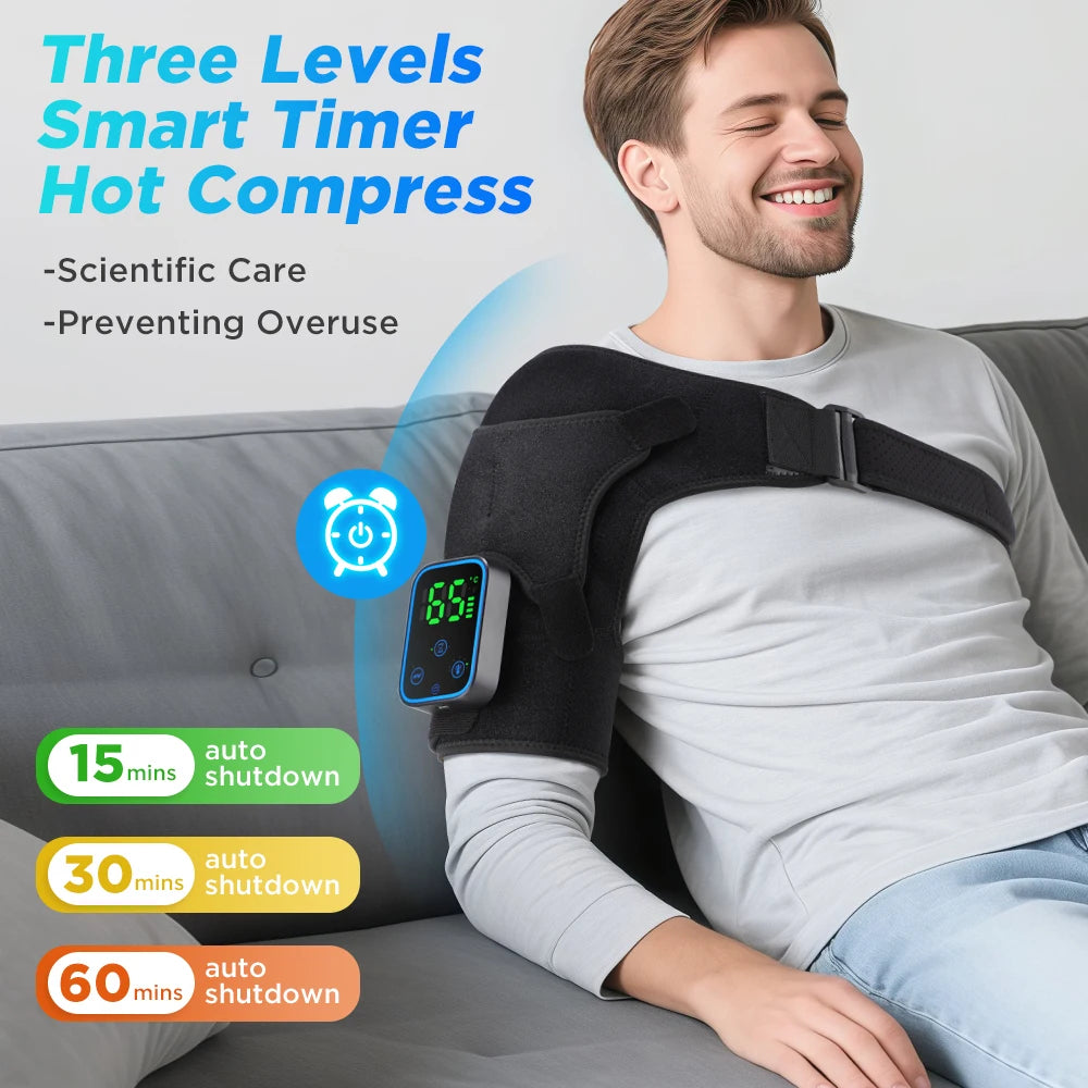 Cordless Heated Shoulder Massage Brace with App Control - 5