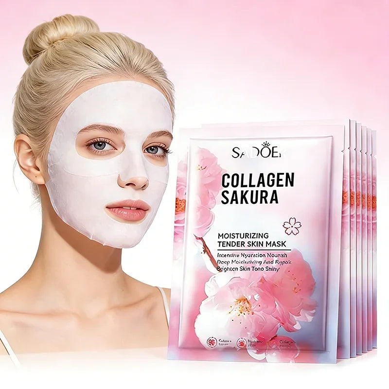Hydrating Sakura Collagen Facial Sheet Mask - 1