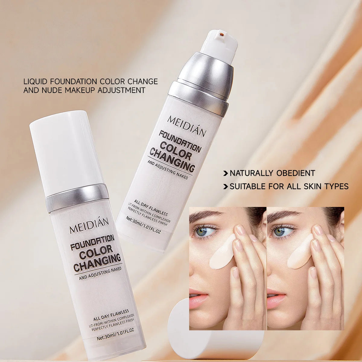 Color-Changing Liquid Foundation for Flawless Skin