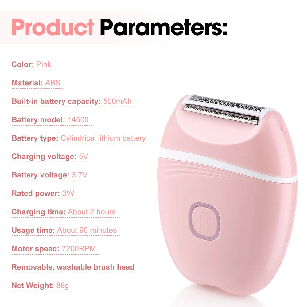 Compact Portable Electric Shaver for Women