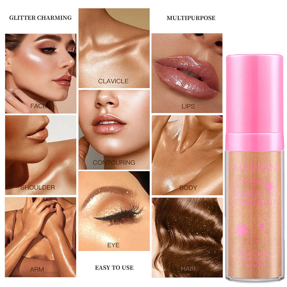 Shimmering High Gloss Body and Hair Highlighter Powder