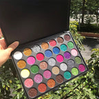 35-Color Professional Shimmer & Glitter Eyeshadow Palette
