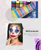 22-Color Professional Face and Body Paint Palette for Costumes