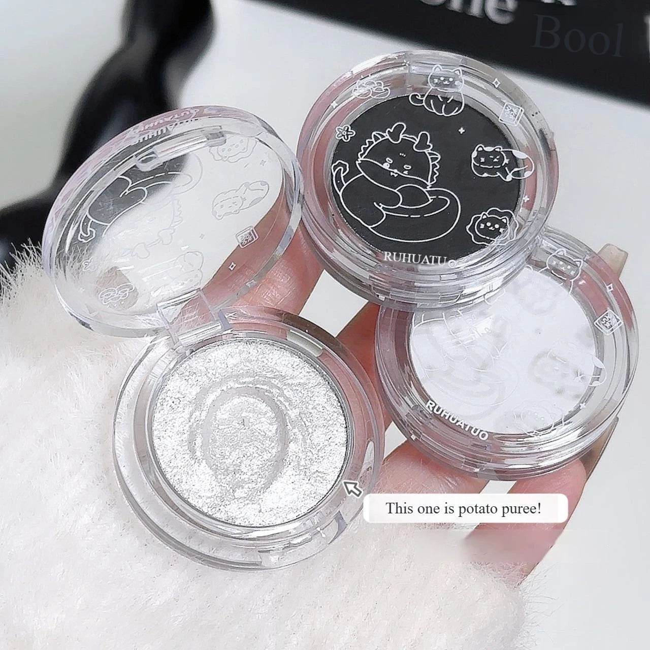 Matte White Face Highlighter and Contour Powder - 8