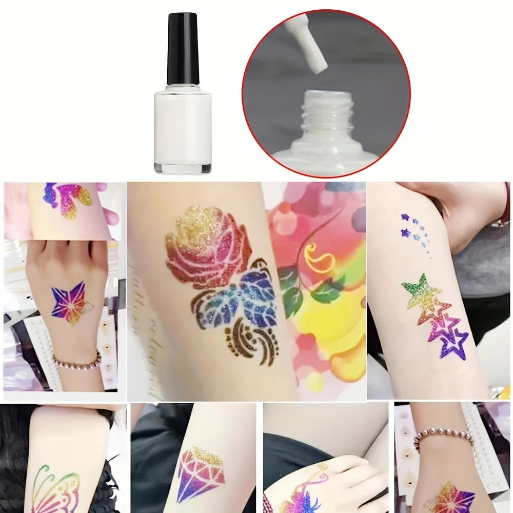 Temporary Glitter Tattoo Art Kit for Parties and Events