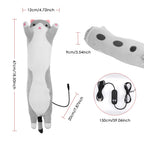 USB Heated Cat Plush Pillow for Hand Warming and Relaxation