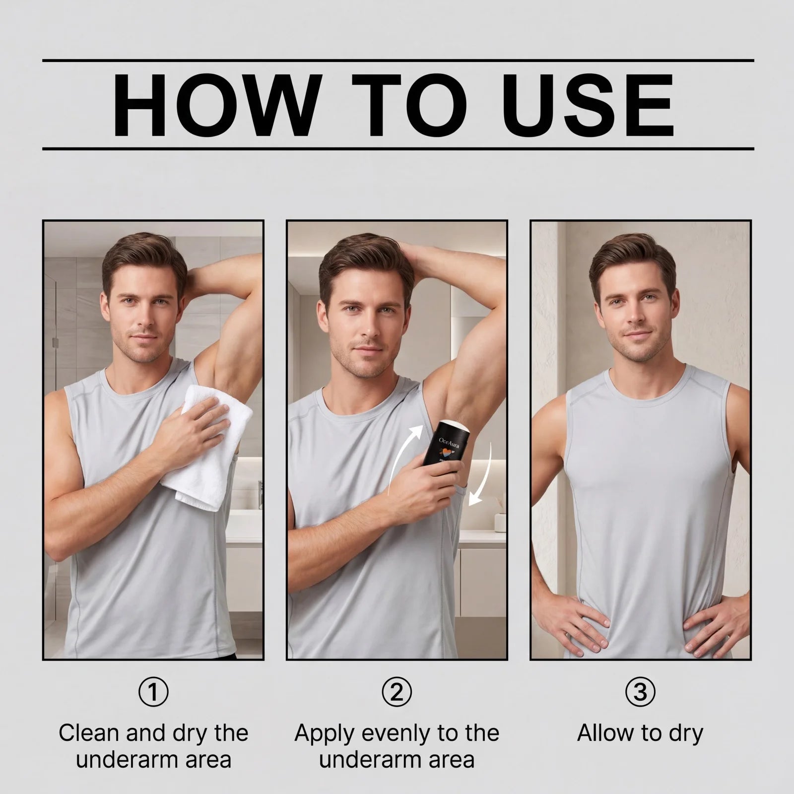 Long-Lasting Men's Natural Deodorant Stick - 12
