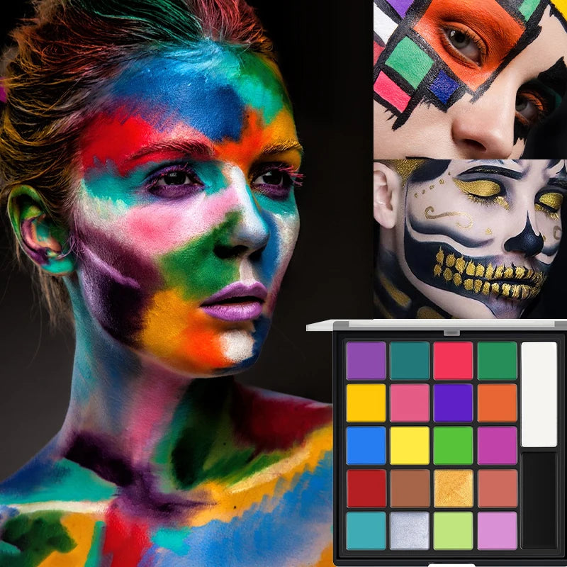 Professional Multi-Color Face and Body Paint Palette