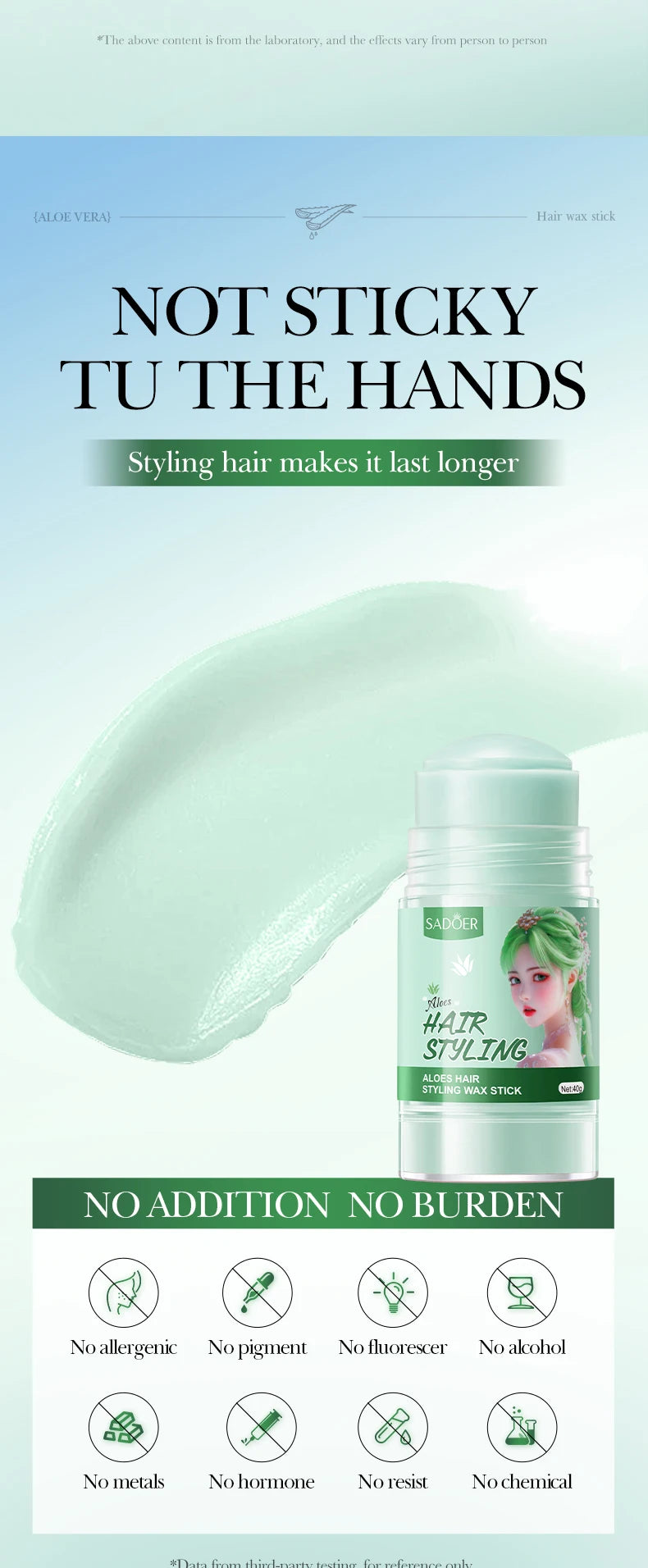 Anti-Frizz Hair Styling Wax Stick for Sleek Hairstyles - 23