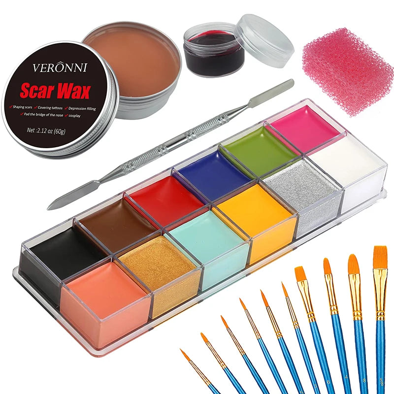 Professional Special Effects Makeup Kit for Halloween and Cosplay