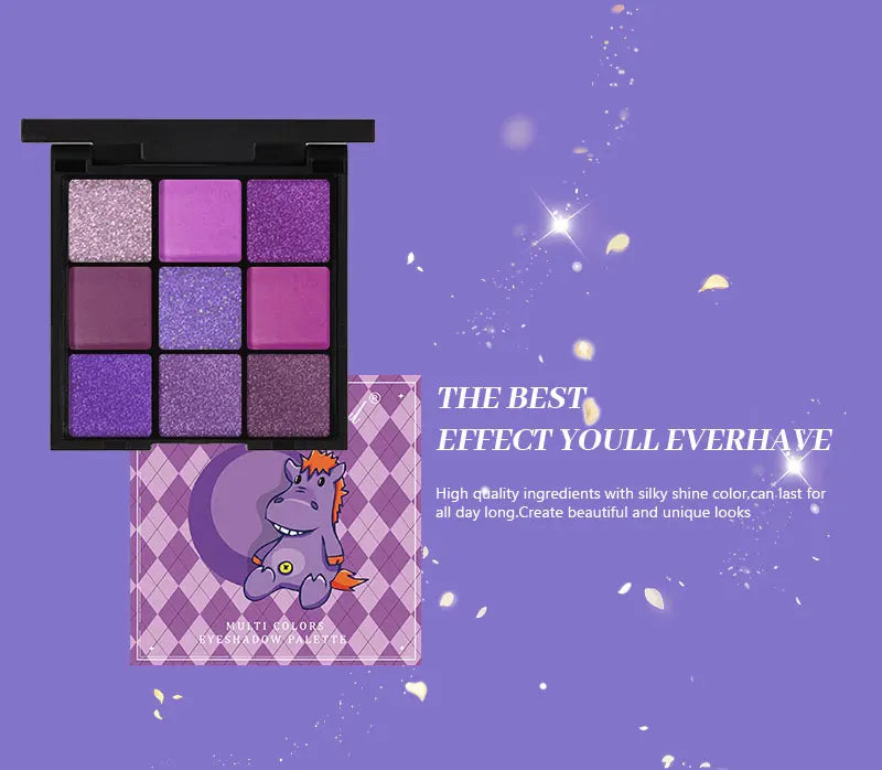 9-Color Purple Eyeshadow Palette