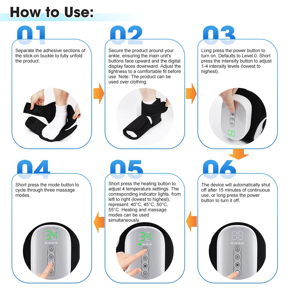 Heated Air Compression Foot and Ankle Massager