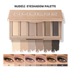 6-Color Matte Eyeshadow Palette for Neutral Nude Makeup Looks