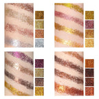 16-Color Glitter Sequin Eyeshadow Palette for Shimmer Makeup