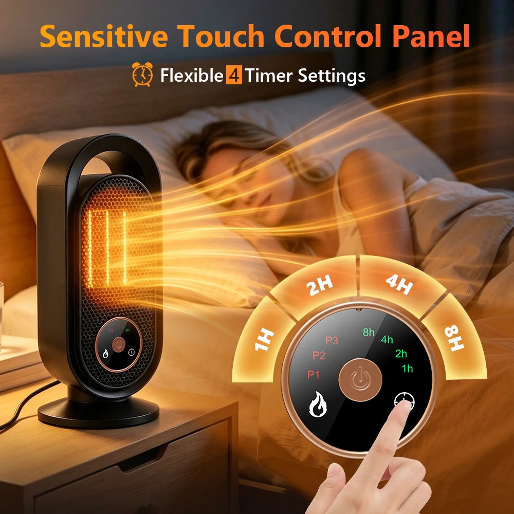Portable Ceramic Space Heater for Desk and Bedroom