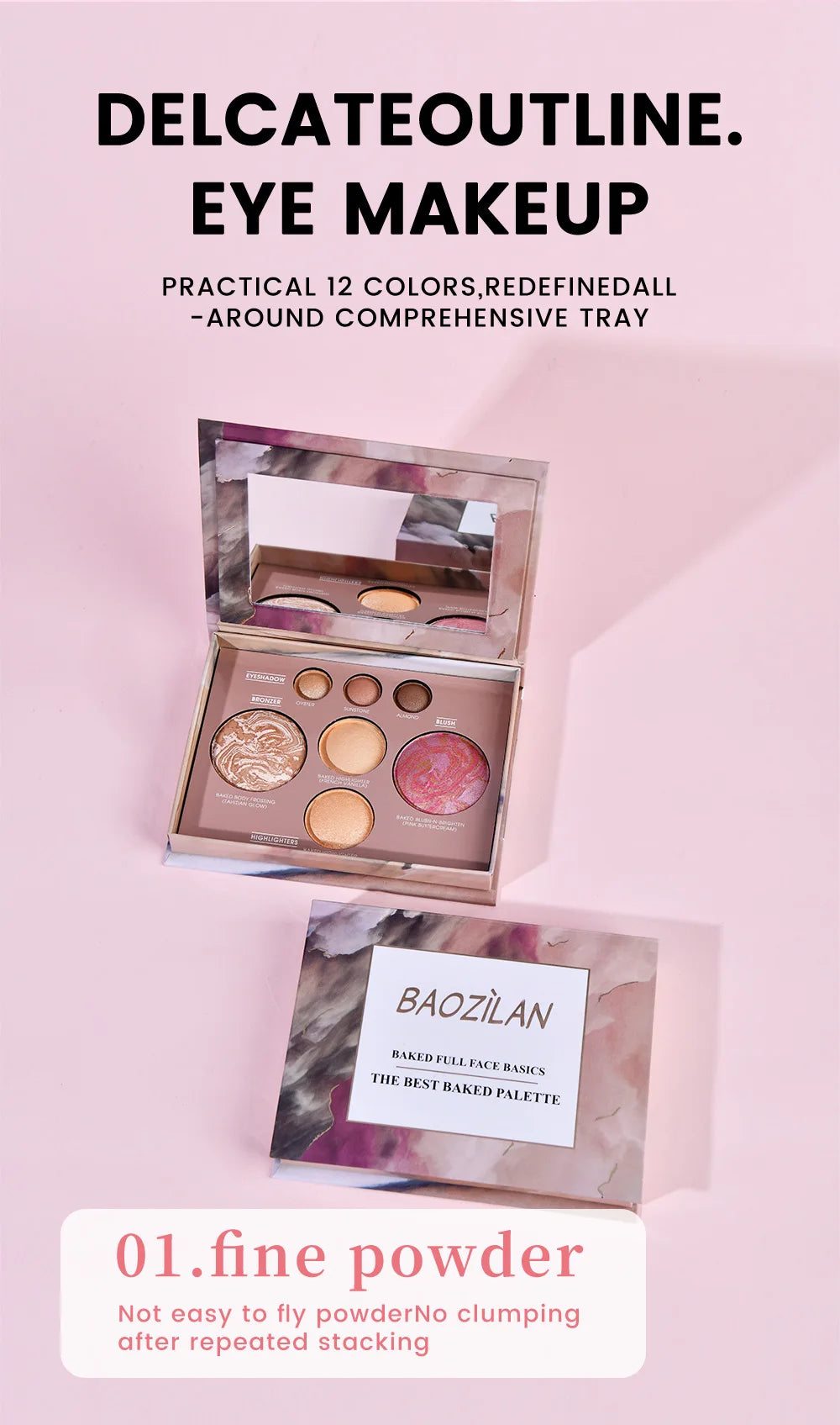 All-in-One Travel Makeup Palette for Face and Eyes - 9