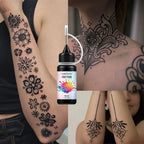 Temporary Tattoo Ink Kit with Stencils for DIY Body Art